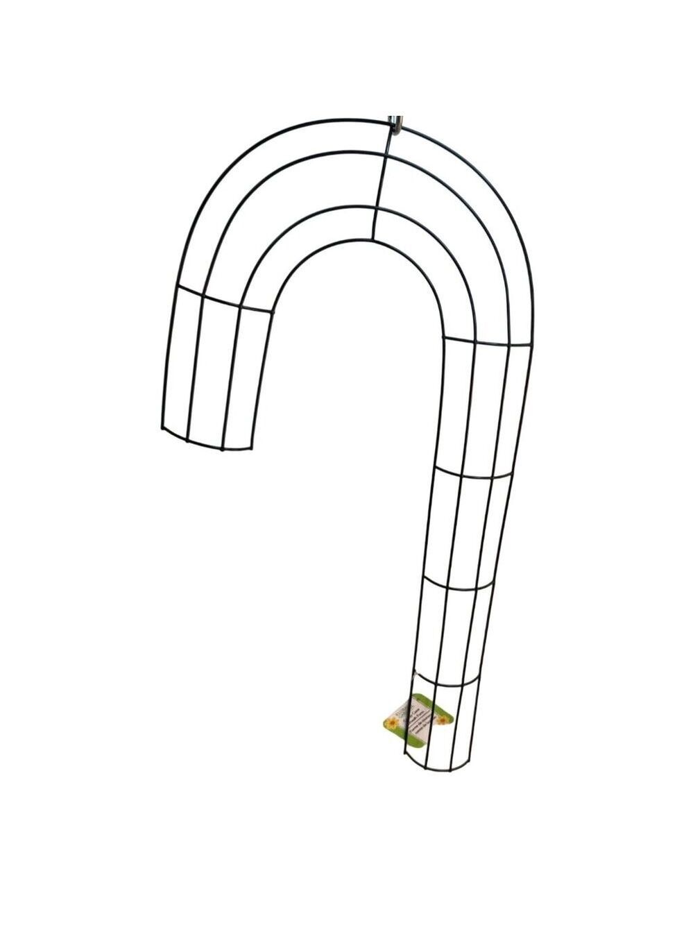 Candy Cane Wreath Form Black Metal Wire Frame For Crafting & DIY Projects Set o